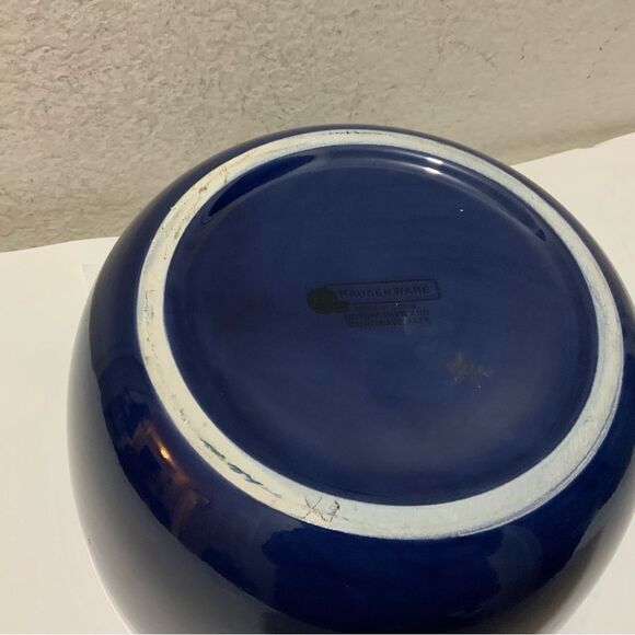 Hausenware blue large  Serving Bowl 10” diameter 5 1/2” deep round serving bowl - Picture 4 of 8